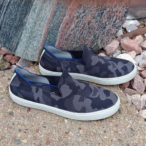 Rothys the sneaker gray camo print slip on sneakers women's 8.5